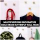 Golden Brass Butterfly Wall Hooks-3 Pieces