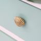 Golden Solid Brass Shell Drawer Knob