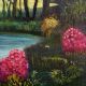 Ethereal Beauty in Forest Landscape Acrylic on Canvas Painting