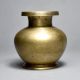 Sturdy Handmade Brass Holy Water Pot in Brown Finish for Decor