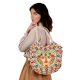 Handmade Jaipuri Embroidered Cotton Handbag Multicolor Ethnic Tote with Peacock Design