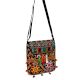 Jaipuri Handmade Embroidered Cotton Sling Bag Traditional Rajasthani Crossbody Bag with Tassels for Women