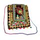 Jaipuri Handmade Black Embroidered Sling Bag - Cotton Crossbody Bag with Peacock Feather Motif & Tassels
