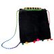 Jaipuri Handmade Black Embroidered Sling Bag - Cotton Crossbody Bag with Peacock Feather Motif & Tassels