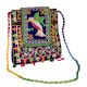 Jaipuri Handmade Velvet Embroidered Sling Bag - Royal Blue Ethnic Crossbody Bag with Mirror Work & Tassels