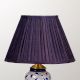 Purple Silk Pleated Empire Lampshade- B22 Holder