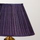 Purple Silk Pleated Empire Lampshade- B22 Holder