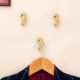 Golden Brass Seahorse Wall Hooks-3 Pieces