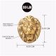 Golden Brass Lion Wall Hooks-3 Pieces