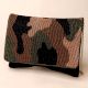 Camouflage Chic Hand-Beaded Sling Bag with Gold Chain Strap