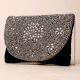 Midnight Elegance Hand-Beaded Floral Sling Bag with Gold Chain Strap