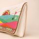 Hand-Beaded Sunrise Landscape Clutch with Vibrant Colors | Party Sling Bag