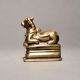 Bull (Nandi) in Sitting Pose Of Brass Material