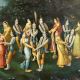 Vintage Print Of Rasleela of Lord Krishna