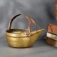 Vintage Brass and Copper Serving Pot Handcrafted Water Vessel with Handle and Spout