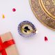 Blue and White Design Ceramic Diwali Diya-Pack of 3