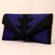 Midnight Geo Luxe Hand-Beaded Clutch with Chain Strap
