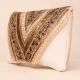 Golden Mirage Hand-Embroidered Party Clutch with Chain Strap