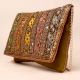 Regal Radiance Multicolor Embroidered Clutch with Mirror Work & Chain Strap