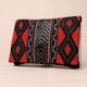Tribal Rhythm Hand-Beaded Statement Clutch with Gold Chain Strap
