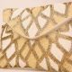Golden Gleam Hand-Beaded Envelope Clutch with Chain Strap