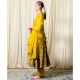 Yellow Gathered Anarkali Set
