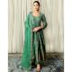 Green Gathered Anarkali Set