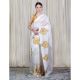 Off White Saree with Hand Embroidery