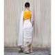 Off White Saree with Hand Embroidery