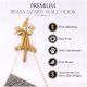 Golden Handmade Brass Lizard Wall Hook