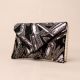 Cosmic Dusk Sequin Envelope Clutch with Detachable Chain Strap