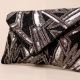 Cosmic Dusk Sequin Envelope Clutch with Detachable Chain Strap