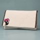 Blush Bloom Minimalist Beaded Clutch with Chain Strap