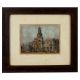 Framed Colonial Era Clock Tower Building Historical Paper Print