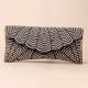 Chevron Beaded Scallop Flap Sling Bag – Handcrafted Statement Evening Clutch