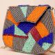 Geometric Beaded Sling Bag – Multicolor Statement Purse with Chain Strap