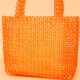 Handmade Orange Beaded Tote Bag – Stylish Transparent Bead Handbag for Women