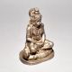 Vintage Lord Hanuman Figure Sitting With Silver work