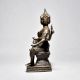 Burmese Art God Figure With Fine Art In White Metal