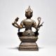 Burmese Art God Figure With Fine Art In White Metal