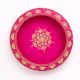 Handcrafted Pink Terracotta Urli with Golden Motifs