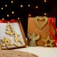 Handmade Golden Aluminium Christmas Ornaments - Set of 6