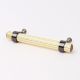Adjustable Golden Brass and Wooden Tube Cabinet Handle (5 Inches)