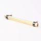 Adjustable Golden Brass and Wooden Tube Cabinet Handle (7 Inches)