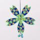 Handmade Wooden Flower Christmas Hanging for Home Decor - Green, Black, Red, Blue