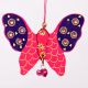 Handmade Wooden Butterfly Christmas Hanging - Yellow-Red, Orange-Blue, Pink-Purple, Green-Blue