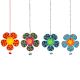 Handmade Wooden Flower Christmas Hanging - Red-Yellow, Green-Pink, Blue-Green, Sky Blue-Orange