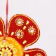 Handmade Wooden Flower Christmas Hanging - Red-Yellow, Green-Pink, Blue-Green, Sky Blue-Orange