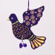 Handmade Wooden Dove Christmas Hanging for Home Decor - Purple, Green, Red, and Blue