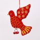 Handmade Wooden Dove Christmas Hanging for Home Decor - Purple, Green, Red, and Blue
